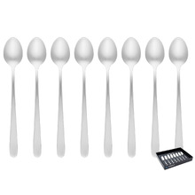 Tablekraft Luxor Stainless Steel Soda Spoons (Set of 8)